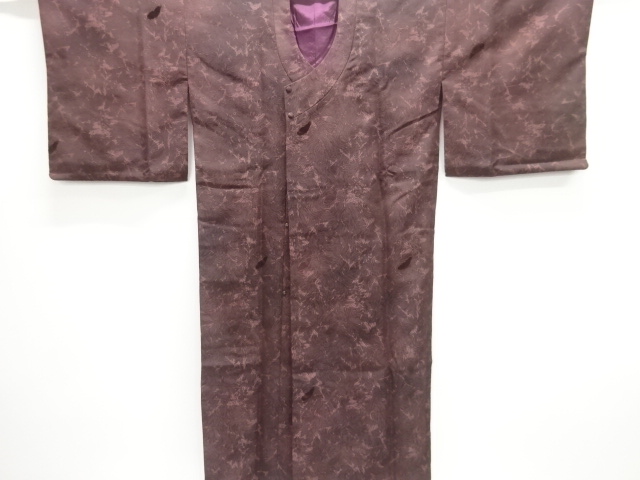JAPANESE ANTIQUE MICHIYUKI COAT / TAISHO ROMAN STYLE / CUT VELVET / MARBLE